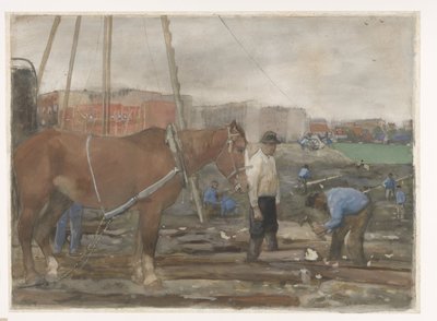 Építési telek Oud-West Amszterdamban alkotó: George Hendrik Breitner