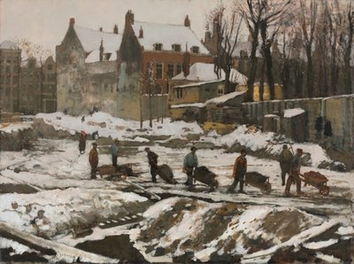Építkezés Amszterdamban, c. 1902. alkotó: George Hendrik Breitner
