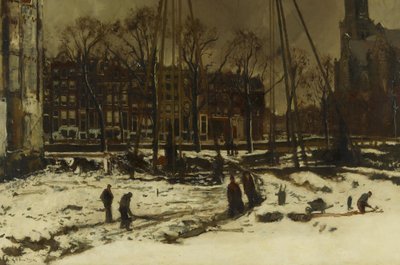 A Raadhuisstraat átjárója télen alkotó: George Hendrik Breitner