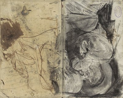 Ivó férfi tizenhetedik századi ruhában és ülő férfi alkotó: George Hendrik Breitner