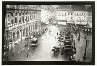 Kilátás a brüsszeli északi pályaudvarra és a Place Rogierre Brüsszelben alkotó: George Hendrik Breitner