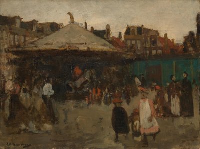 Vásár a Haarlemmerplein téren alkotó: George Hendrik Breitner