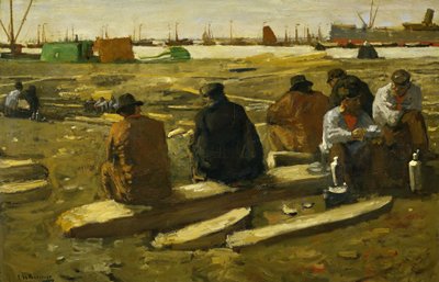 Ebédidő az amszterdami Van Diemenstraat építési területén Déli szünet az Amszterdam Van Diemenstraat építési területén alkotó: George Hendrik Breitner
