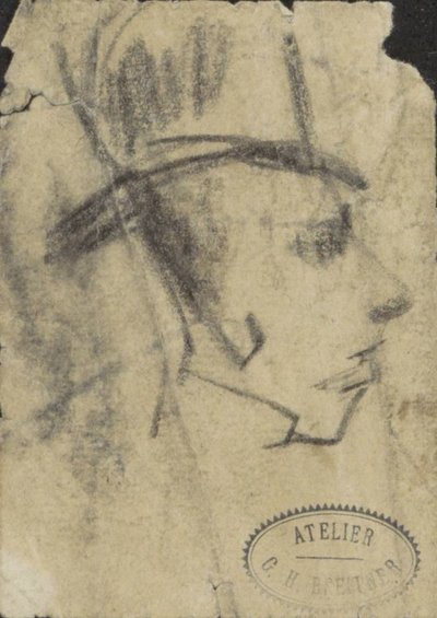 Férfi feje kalappal alkotó: George Hendrik Breitner