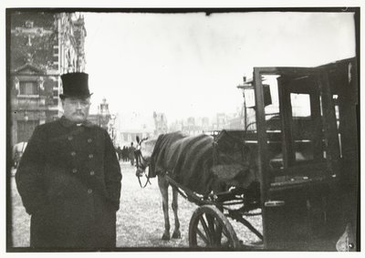 Lovak kocsival az amszterdami Leidseplein-n alkotó: George Hendrik Breitner