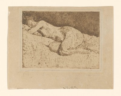 Fekvő női akt alkotó: George Hendrik Breitner