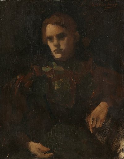 Tanulmány a modell után (Geesje Kwak?) alkotó: George Hendrik Breitner