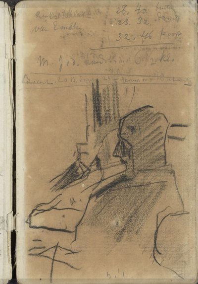 Két ülő férfi alkotó: George Hendrik Breitner