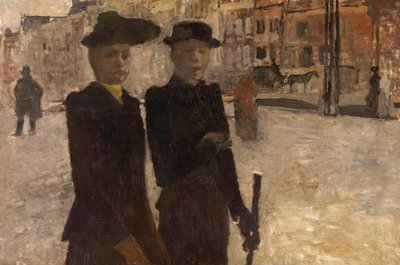 Nők az amszterdami Rokin utcán alkotó: George Hendrik Breitner