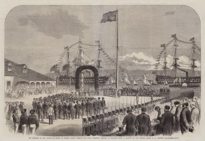 A walesi herceg előrehaladása a brit Észak-Amerikában, Ő Királyi Felsége partraszállás Halifaxban alkotó: George Henry Andrews