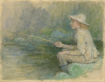 Fiú horgászat alkotó: George Henry Boughton