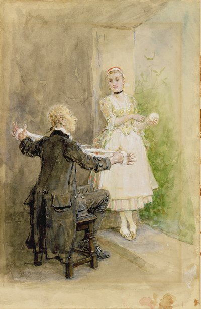 Ichabod Crane és Katrin Van Tassel, 1893 körül alkotó: George Henry Boughton