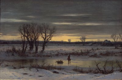 Téli szürkület Albany közelében, 1858 (olaj, vászon) alkotó: George Henry Boughton