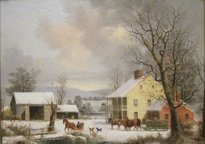 Tél vidéken (1857) alkotó: George Henry Durrie