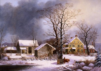 Tél a vidéken, 1862 alkotó: George Henry Durrie