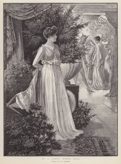 Díszruhabálon (litho) alkotó: George Henry Edwards