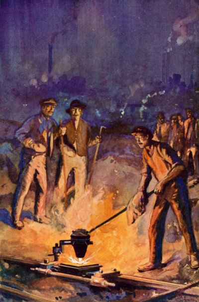 Sínek hegesztése Thermit eljárással alkotó: George Henry Evison