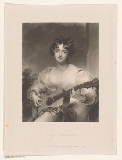 Elizabeth Black portréja Lady Wallscourt (cím a tárgyon) alkotó: George Henry Phillips