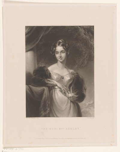 Maria Anne Ashley portréja A Hon. Mrs. Ashley (cím a tárgyon) alkotó: George Henry Phillips
