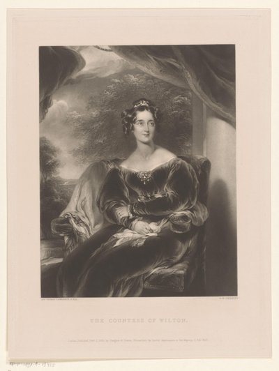 Mary Margaret Stanley portréja Wilton grófnője (cím a tárgyon) alkotó: George Henry Phillips