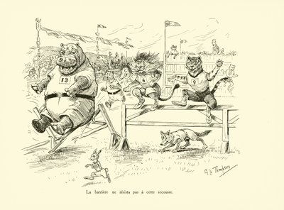 A gát nem állt ellen az ütésnek (litho) alkotó: George Henry Thompson