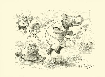 Állatok az olimpiai játékokon (litográfia) alkotó: George Henry Thompson