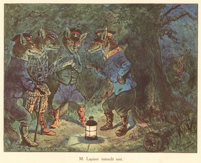 M Lapinot mindent hallott (színes litográfia) alkotó: George Henry Thompson