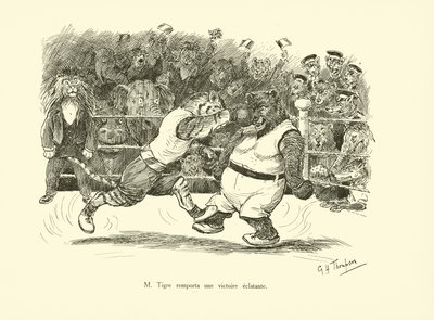 Az M Tigre elsöprő győzelmet aratott (litho) alkotó: George Henry Thompson