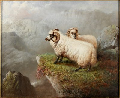 Birkák a szikla szélén, 1865-68 körül alkotó: George Hepper