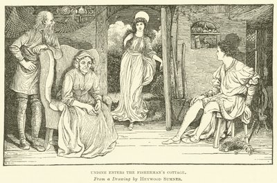 Undine belép a Fishermans Cottage-ba alkotó: George Heywood Maunoir Sumner