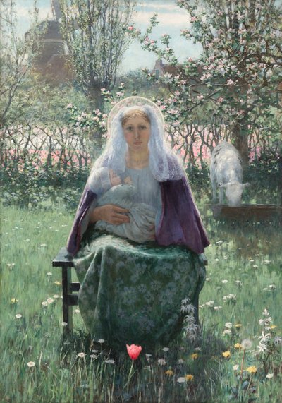 A Boldogságos Anya, 1892. alkotó: George Hitchcock