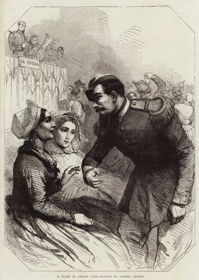 Jelenet a francia életben alkotó: George Housman Thomas