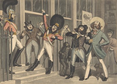 The Rival Whiskers, kb. 1824. Alkotók: George Hunt, Theodore Lane. alkotó: George Hunt, Theodore Lane