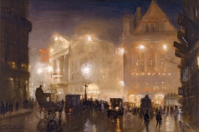 A Haymarket, London, 1910 körül alkotó: George Hyde Pownall