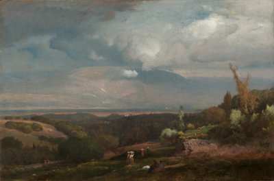 Viharhoz közeledve az Alban Hillsről, 1871. alkotó: George Inness