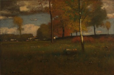 A falu közelében, október alkotó: George Inness