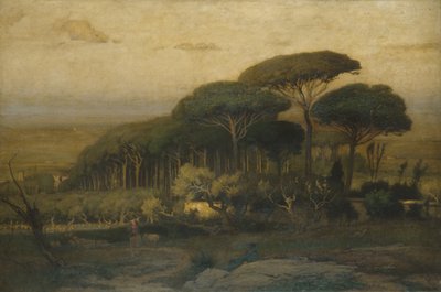 A Barberini-villa fenyőligete alkotó: George Inness