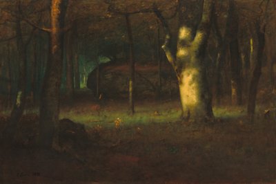 Naplemente az erdőben, 1891. alkotó: George Inness