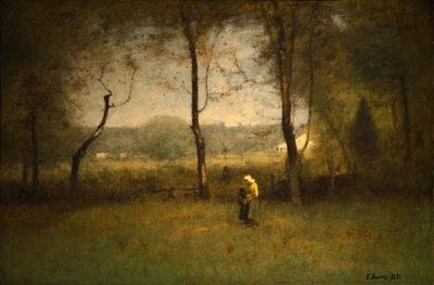 Fagyűjtők, egy őszi délután alkotó: George Inness