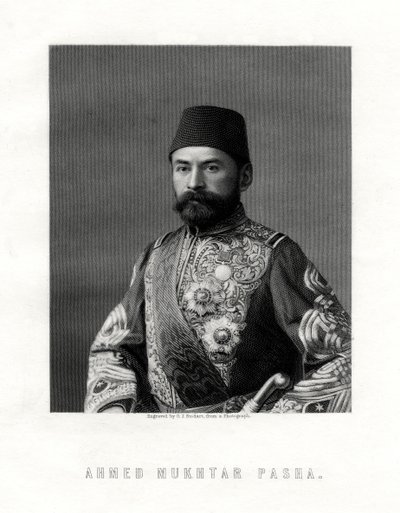 Ahmed Mukhtar pasa, a francia és az Oszmán Birodalom hadsereg tisztje, XIX. alkotó: George J. Stodart