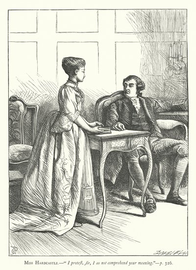 Illusztráció: She Stoops To Conquer (metszet) alkotó: George John Pinwell