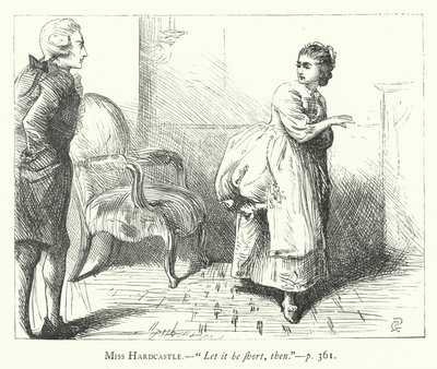 Illusztráció: She Stoops To Conquer (metszet) alkotó: George John Pinwell