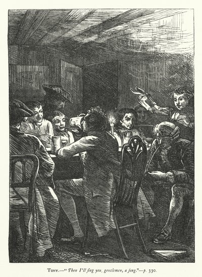 Illusztráció: She Stoops To Conquer (metszet) alkotó: George John Pinwell