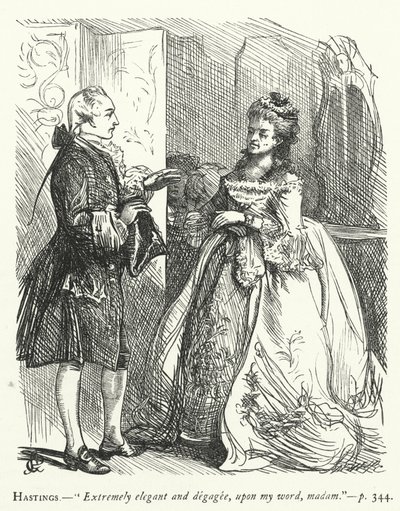 Illusztráció: She Stoops To Conquer (metszet) alkotó: George John Pinwell