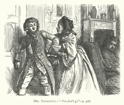 Illusztráció: She Stoops To Conquer (metszet) alkotó: George John Pinwell