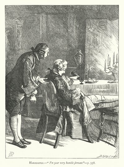 Illusztráció: She Stoops To Conquer (metszet) alkotó: George John Pinwell