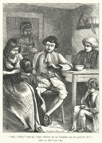 Illusztráció: The Vicar of Wakefield (metszet) alkotó: George John Pinwell
