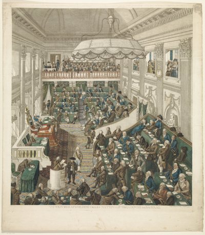 Első nemzetgyűlés Hágában, 1796 A hágai nemzetgyűlés pontos ábrázolása (cím a tárgyon) alkotó: George Kockers