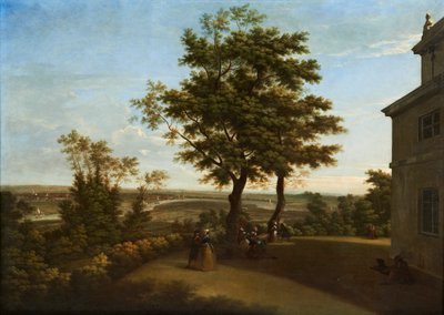 Westcombe House, kilátás a teraszról, London a távolban alkotó: George Lambert