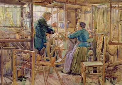 Weavers, Coventry, 1895 (wc és gouache papíron) alkotó: George Lilly Anderson